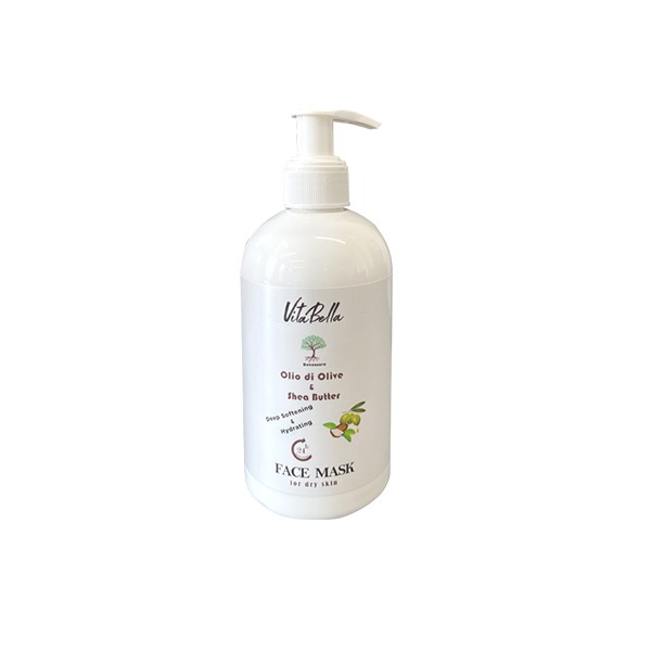 ماسک صورت روغن زیتون و شی باتر 300 میل ویتابلا vitabella | خداحافظی با پوست خشک و خسته؛ آبرسانی، تغذیه و ترمیم پوست با روغن زیتون و شی باتر – بیوممتیک چندکاره – ۳۰۰میل
