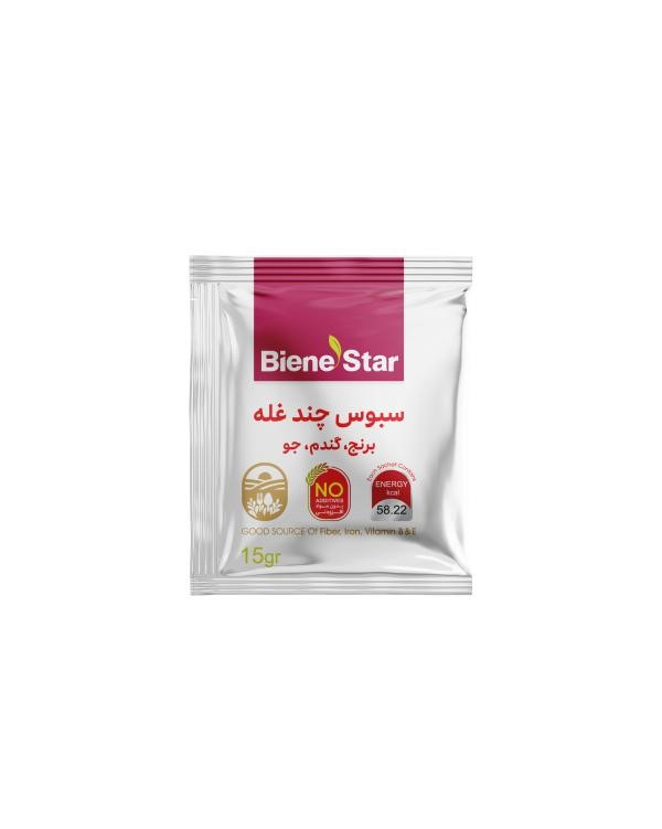سبوس چند غله بین استار برای درمان مشکلات گوارشی | خداحافظی با سنگینی و نفخ؛ فیبر بالا برای هضم بهتر و گوارش سالم – ۲۵۰گرمی