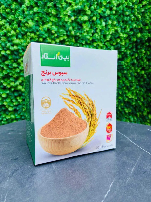 سبوس برنج قهوهای برای چاقی صورت و بدن برند ستین گیاهی | کمک به ظاهر پرتر و تپلتر صورت و بدن، تغذیه و انرژی روزانه – ۱ عددی
